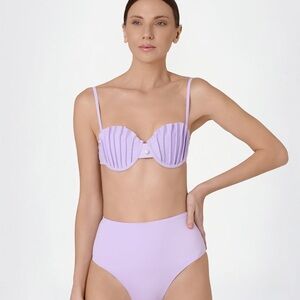 NWT Bahia Maria Lilac Shell Bikini Top